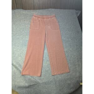 Anybody Size Small Orange/Pink Wide Leg Crop Sweatpants Comfort Yoga
